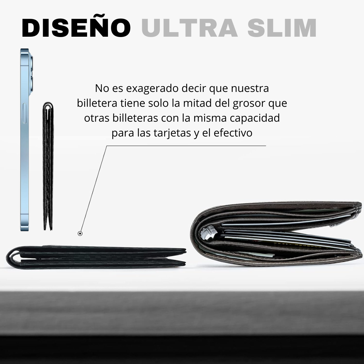 Cartera de cuero Italiano