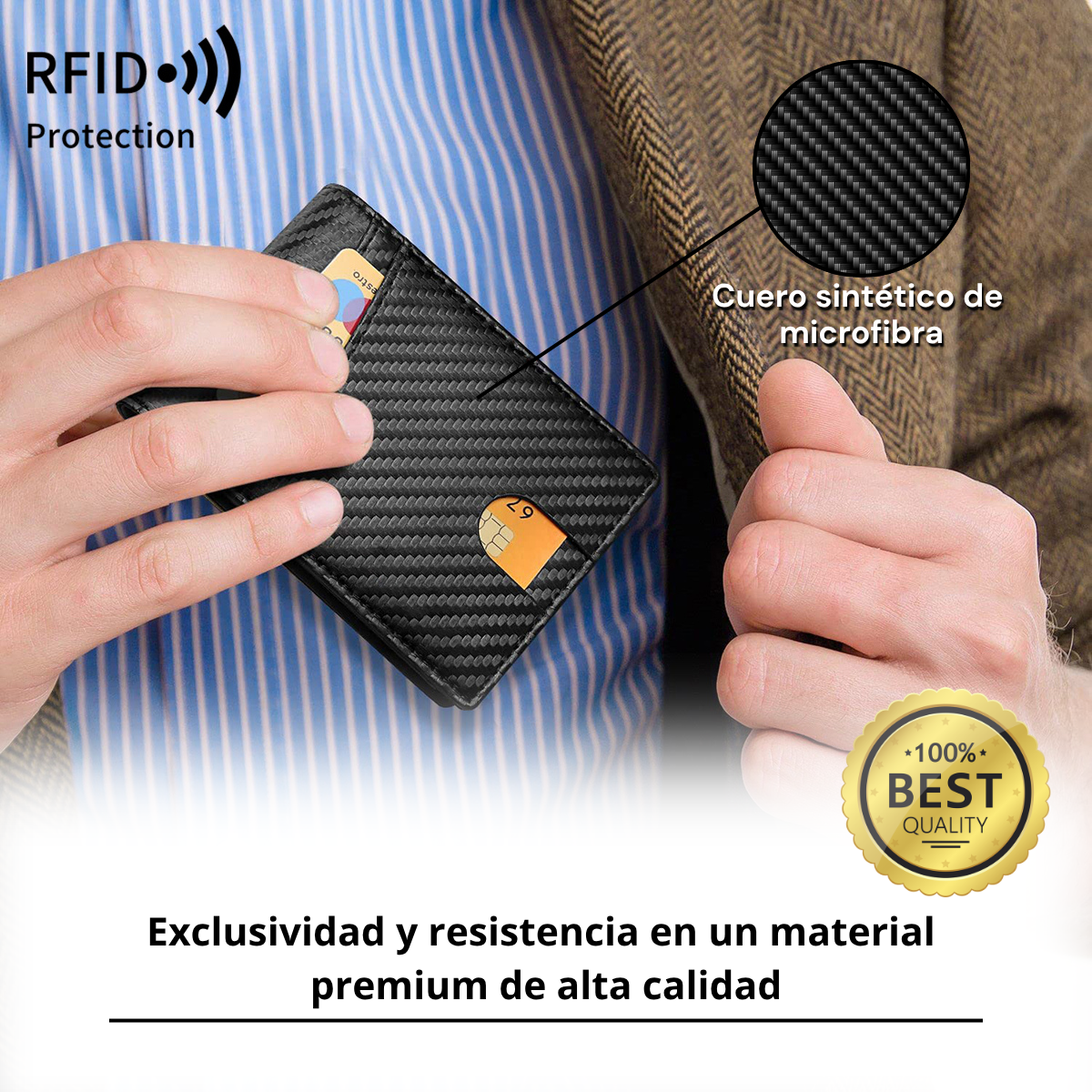 Cartera con bloqueo RFID